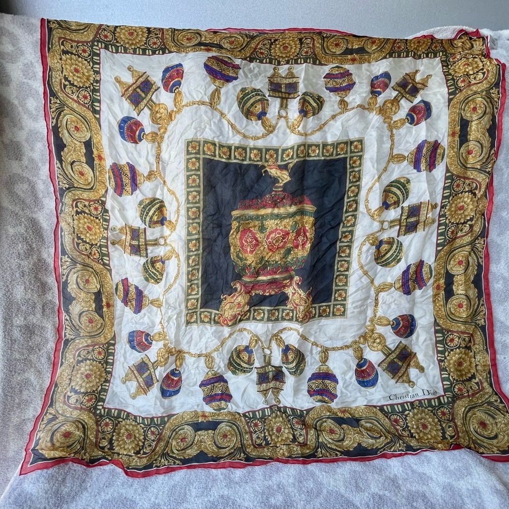Vintage Silk Christian Dior Scarf